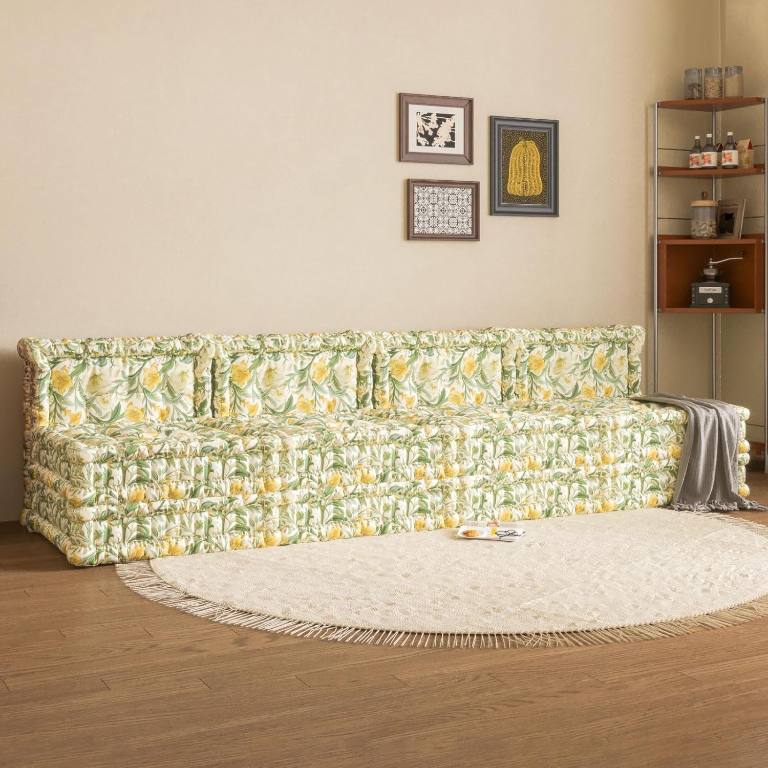 WOWMAX Floor Sofa Couch Boho –Retro Freesia