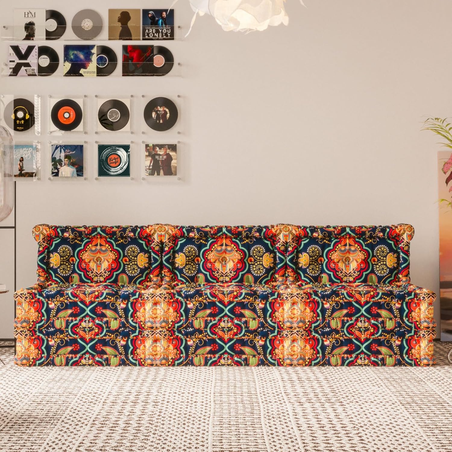 WOWMAX Floor Sofa Couch Boho – Ethnic Flower
