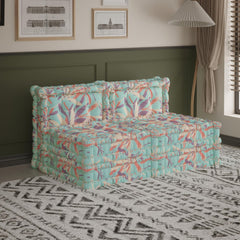 WOWMAX Floor Sofa Couch Boho – Light Blue