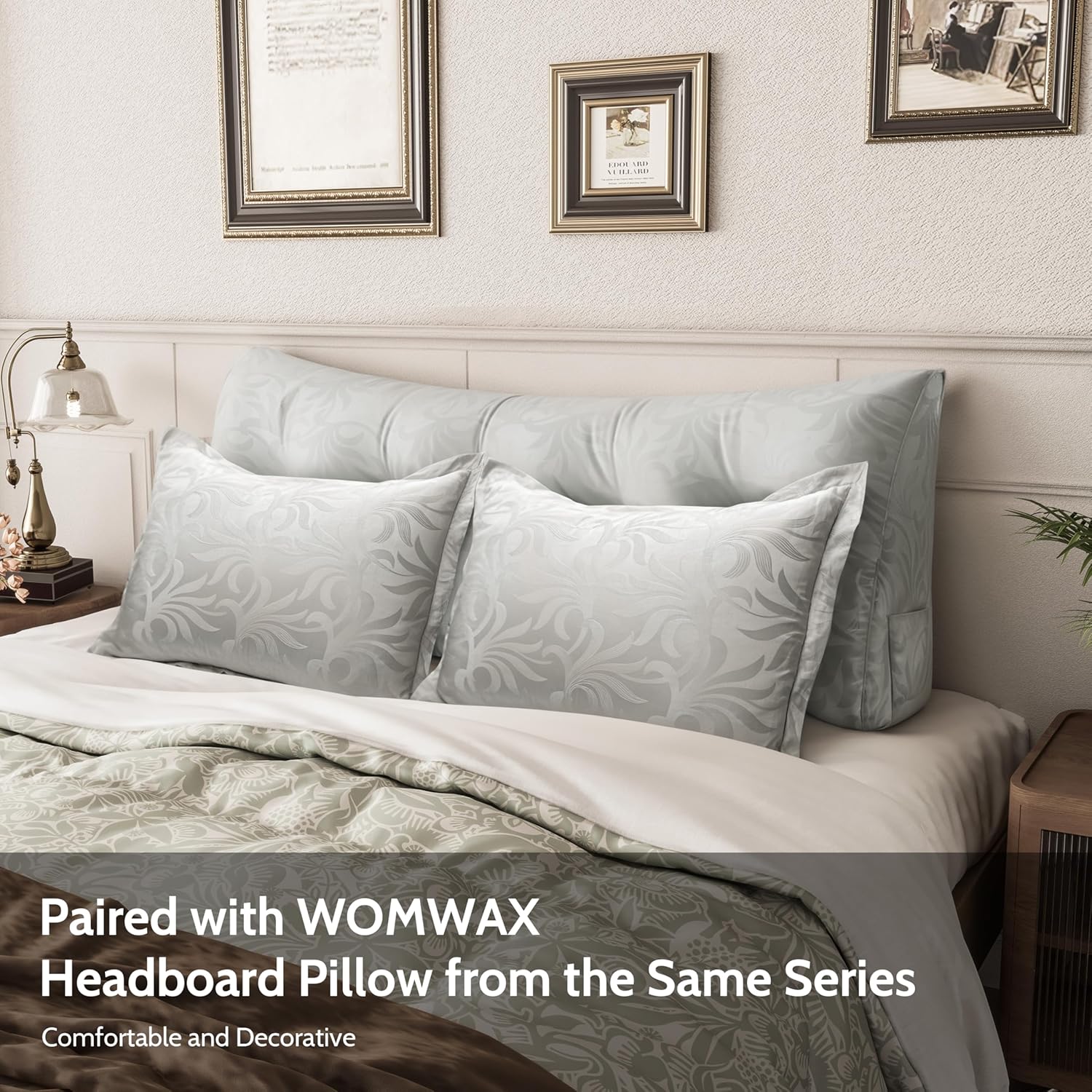 WOWMAX Cotton Pillow Cases——Gray