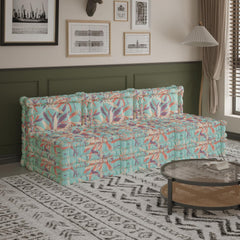 WOWMAX Floor Sofa Couch Boho – Light Blue