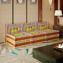 WOWMAX Floor Sofa Couch Boho – Arabian Orange