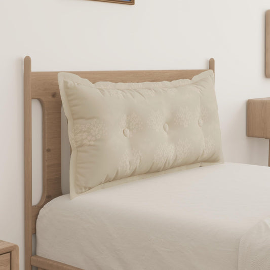 Rectangular Headboard Pillow 85% Linen & 15% Cotton Blend——Light Beige
