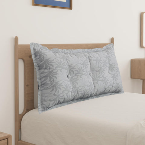 Rectangular Headboard Pillow 100% Pure Cotton——Light Grey,Sliver