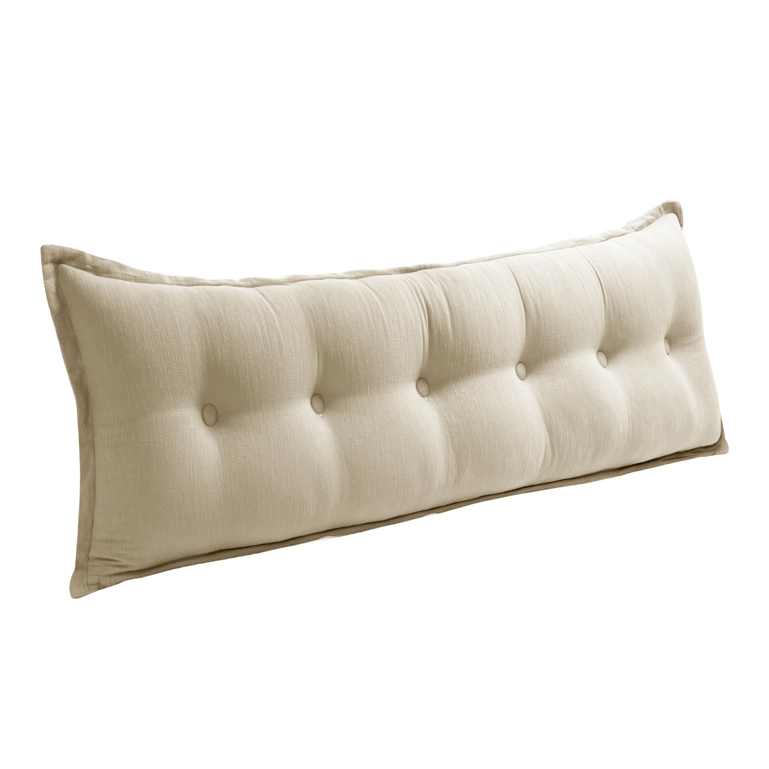 Rectangular Headboard Pillow 85% Linen & 15% Cotton Blend——Natural