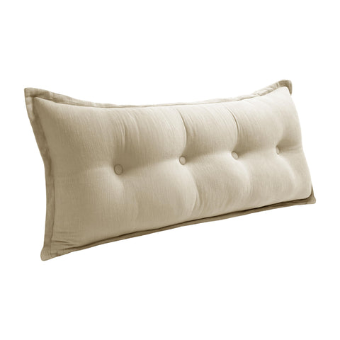 Rectangular Headboard Pillow 85% Linen & 15% Cotton Blend——Natural