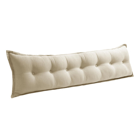 Rectangular Headboard Pillow 85% Linen & 15% Cotton Blend——Natural