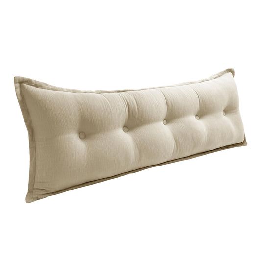 Rectangular Headboard Pillow 85% Linen & 15% Cotton Blend——Natural