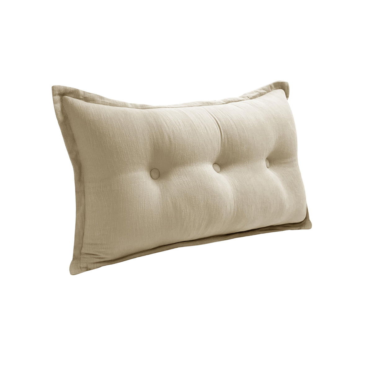 Rectangular Headboard Pillow 85% Linen & 15% Cotton Blend——Natural