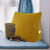 Dreieckiges Bettkeilkissen mit abnehmbarem und waschbarem Bezug aus Leinen – Gelb 23,5 Zoll