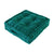 Large Thick Square Floor Cushion, Meditation Cushion Seating for Adults, Velvet —Cyan