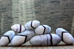3D Curve Living Stones 7-osainen setti lattiatyynyjen sekoitustyynyjä #04
