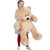 3 Fuß großer Riesen-Teddybär Daney, kuschelig gefüllte Plüschtiere, Teddybär-Spielzeugpuppe – Braun, 91,4 cm