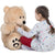 3 Fuß großer Riesen-Teddybär Daney, kuschelig gefüllte Plüschtiere, Teddybär-Spielzeugpuppe – Braun, 91,4 cm