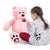 3 Fuß großer Riesen-Teddybär Daney, kuschelig gefüllte Plüschtiere, Teddybär-Spielzeugpuppe – Rosa, 91,4 cm