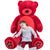 6 Fuß riesiger riesiger lebensgroßer Teddybär Daney Kuschelige Plüschtiere Teddybär Spielzeugpuppe Rot 72 Zoll