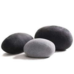 3D Stone Pillows 6 Mix Sizes —Dark Gray and Light Gray