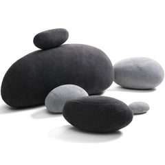 3D Stone Pillows 6 Mix Sizes —Dark Gray and Light Gray