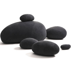 3D Stone Pillows 6 Mix Sizes —Dark Gray