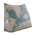 Reading Pillow Bed Wedge Large Adult Backrest Lounge Cushion with Pocket 100% Cotton—World Map Green
