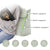 Verstellbares Bettkeilkissen, Nacken- und Rückenstützkissen, Leseüberwurf mit Nackenrolle, Leinen – Weiß, 59,9 cm
