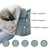 Verstellbares Bettkeilkissen, Nacken- und Rückenstützkissen, Leseüberwurf mit Nackenrolle, Leinen – Grau, 59,9 cm