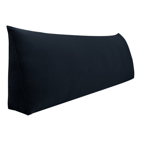 Large Reading Pillow velvet No Button Velvet—Black